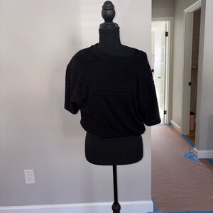 LNA Clothing Black Short Sleeve Sweater